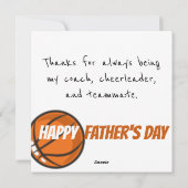 Slam Dunk Dad Basketbal Kaart (Achterkant)