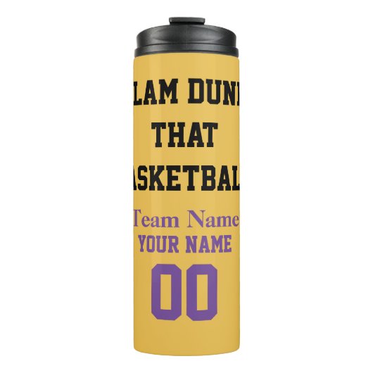 Slam Dunk die Basketball Name Thermosbeker (Voorkant)