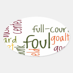 Slam Dunk Dreams Basketbal - Het spel van kampioen Ovale Sticker