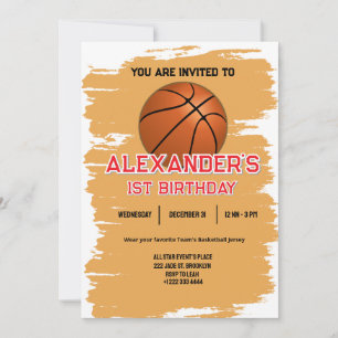 Slam Dunk eerste verjaardag Bash uitnodiging