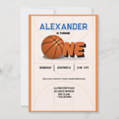 Slam Dunk First Birthday Bash Invitation (Devant)