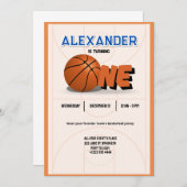 Slam Dunk First Birthday Bash Invitation (Devant / Derrière)