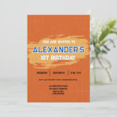 Slam Dunk First Birthday Bash Invitation (Debout devant)