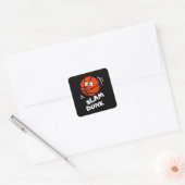 Slam Dunk Grappig Basketbal Kinder Sport Vierkante Sticker (Envelop)