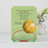 Slam Dunk Invitation Kaart (Staand voorkant)