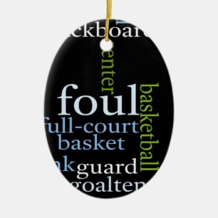Slam Dunk of Words: Basketbal spel van kampioenen Keramisch Ornament