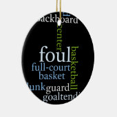 Slam Dunk of Words: Basketbal spel van kampioenen Keramisch Ornament (Rechts)