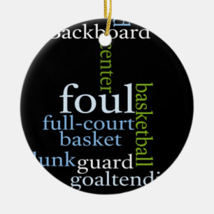 Slam Dunk of Words: Basketbal spel van kampioenen Keramisch Ornament