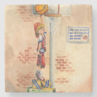 Slam Dunk op Basketball Hoop van Jay Throckmorton