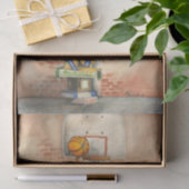 Slam Dunk op Basketball Hoop van Jay Throckmorton Tissuepapier (Geschenk)