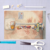 Slam Dunk op Basketball Hoop van Jay Throckmorton Tissuepapier (Craft)