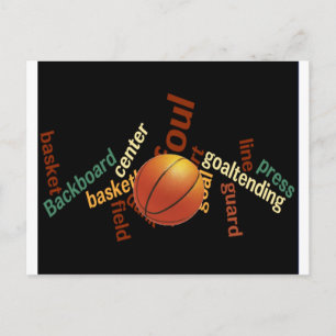 Slam Dunk van Vocabulary: Basketbal Game of Champs Briefkaart