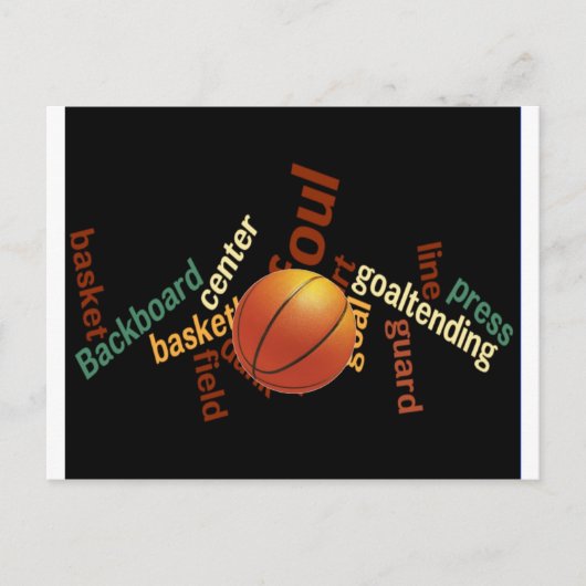 Slam Dunk van Vocabulary: Basketbal Game of Champs Briefkaart (Voorkant)