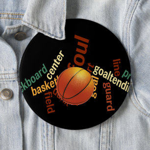 Slam Dunk van Vocabulary: Basketbal Game of Champs Ronde Button 6,0 Cm