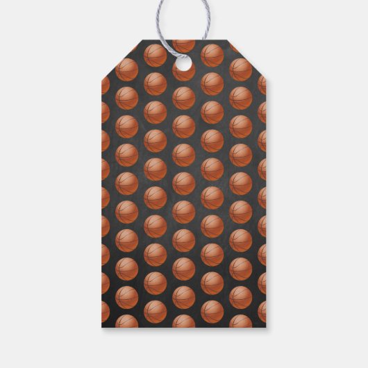 Slam Dunking De Grote | Basketbal Verjaardag Cadeaulabel (Achterkant)