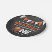 Slam Dunking the Big One | Basketball 1e verjaarda Papieren Bordje (Gekanteld)