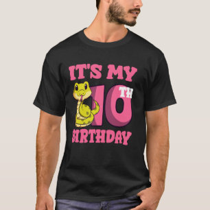 Slang 10e verjaardag reptiel liefhebber dieren in  t-shirt