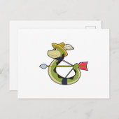 Slang als Boogschutter met Boog en Pijl Briefkaart (Voorkant / Achterkant)