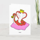 Slang als Koning met Kroon Kaart (Achterkant)