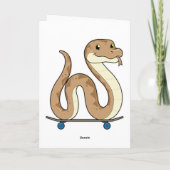 Slang als schaatser met skateboard kaart (Achterkant)