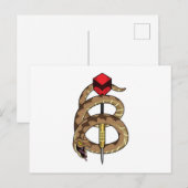 Slang bij Darts met Dart Briefkaart (Voorkant / Achterkant)