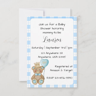 Slang Blue Beer Babyshower Uitnodiging voor Baby J