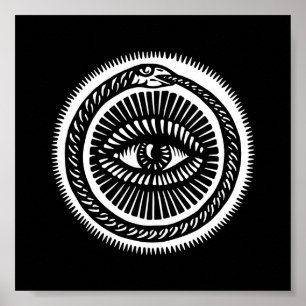 slang die zijn eigen staart eet poster