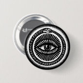 slang die zijn eigen staart eet ronde button 5,7 cm (Voorkant /achterkant)