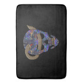 Slang gewikkeld rond schedel door ogen badmat (Voorkant Verticaal)