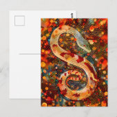 Slang in Aboriginal Dot Art Style Briefkaart (Voorkant / Achterkant)