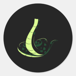 Slang Lichaam Kostuum Leuk Gemakkelijk Dier Hallow Ronde Sticker