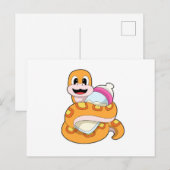 Slang met babyfles briefkaart (Voorkant / Achterkant)