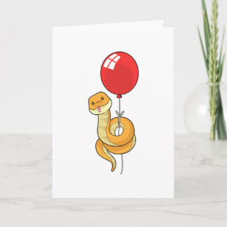 Slang met ballon kaart