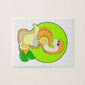 slang met glas lemonsap legpuzzel (Horizontaal)