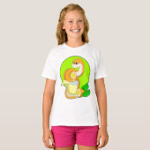 slang met glas lemonsap t-shirt (Voorkant volledig)