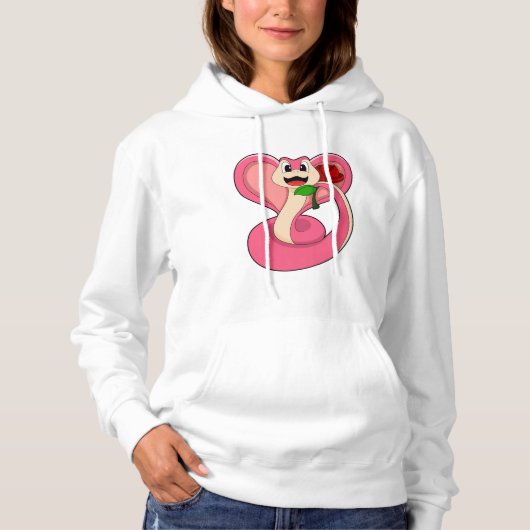 Slang met Roos Hoodie (Voorkant)