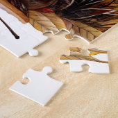 Slang met schedel herfst legpuzzel (Zijkant)