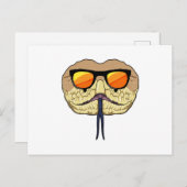 Slang met zonnebril briefkaart (Voorkant / Achterkant)