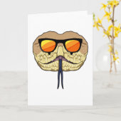 Slang met zonnebril kaart (Gele Bloem)