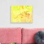 Slang op een Rock Canvas Print (Insitu (Woonkamer))