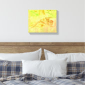 Slang op een Rock Canvas Print (Insitu (Slaapkamer))
