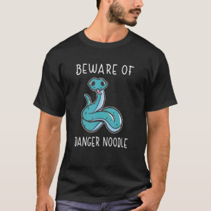 Slang Pas op voor gevaar noedel snek meme reptiele T-shirt