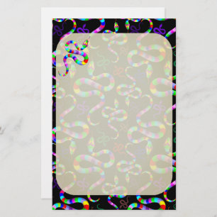 Slang Psychedelic Rainbow Kleuren Briefpapier