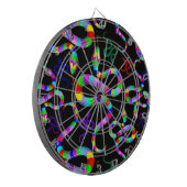 Slang Psychedelic Rainbow Kleuren Dartbord (Voorkant Links)