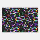 Slang Psychedelic Rainbow Kleuren Inpakpapier Vel (Voorkant 3)