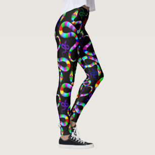 Slang Psychedelic Rainbow Kleuren Leggings