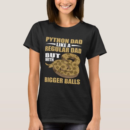 Slang Python Papa Grotere Banaan Bal Python T-shirt (Voorkant)