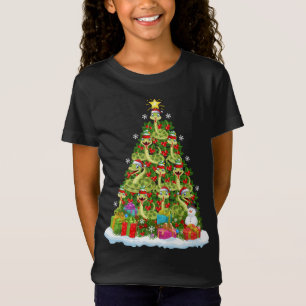 Slang Xmas Boom Verlichting Santa Snake Kerstmis T-shirt