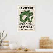 Slange Illustratie Print Typografie Muurkunst (Keuken)