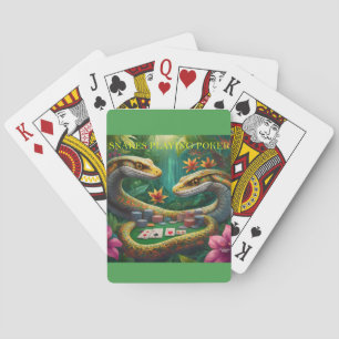 Slangen spelen pokerkaarten